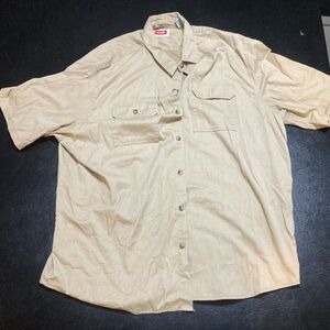 Wrangler Tan Casual Button Down Shirt